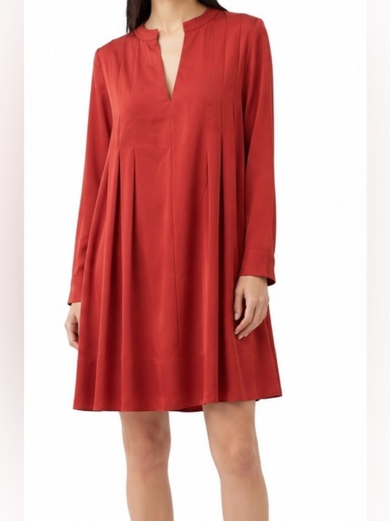 Banana Republic Dresses & Skirts - NWT - Banana Republic Split-Neck Swing Mini Dress in Embers Red Size Medium